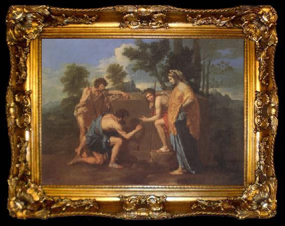 framed  Nicolas Poussin The Shepherds of Arcadia (mk05), ta009-2